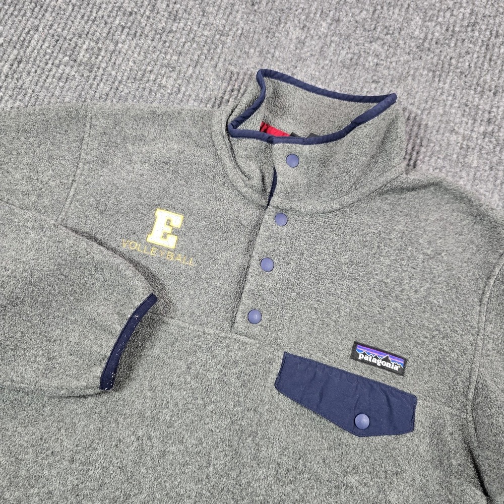 Patagonia Synchilla Snap-T Fleece Sweater Womens Medium Gray Pullover‎ 25455